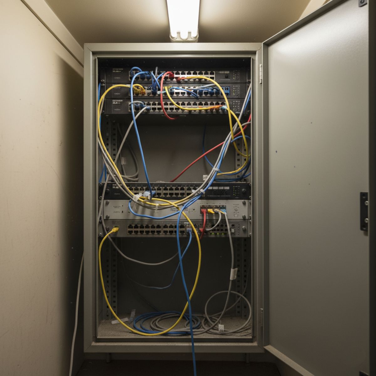 Antes de la instalación de Cableado de Red y Voz/Datos